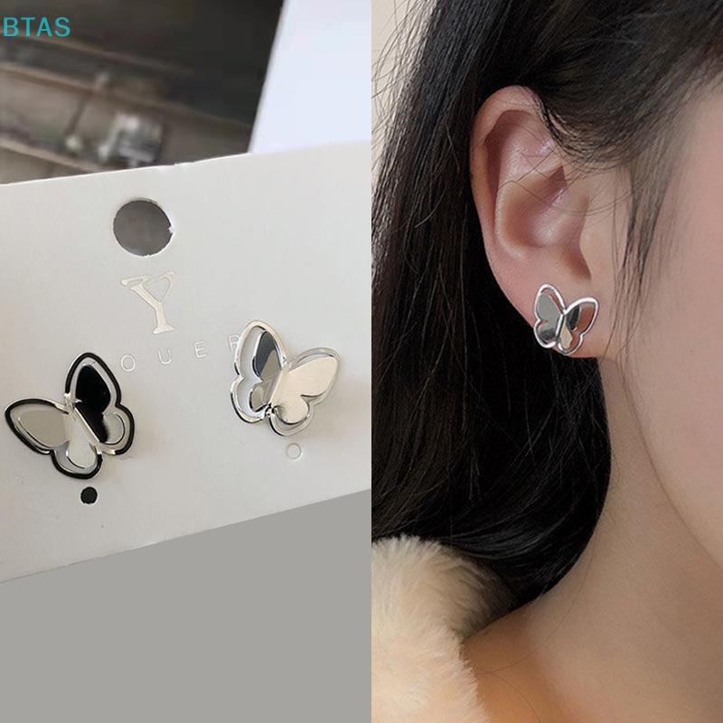 Bt Bông Tai Hình Bướm Rỗng Nhỏ Tinh Xảo Đơn Giản Phong Cách Nhật Bản Và Hàn Quốc Cho Học Sinh