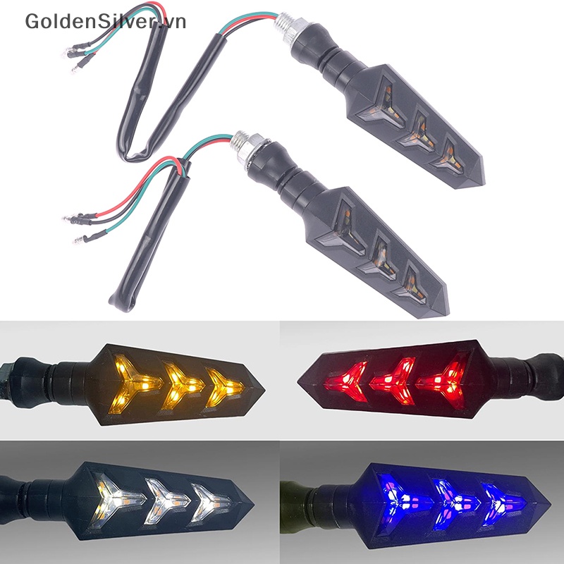 Set 2 Đèn Xi Nhan Ánh Sáng Vàng Bạc Dành Cho Xe Mô Tô