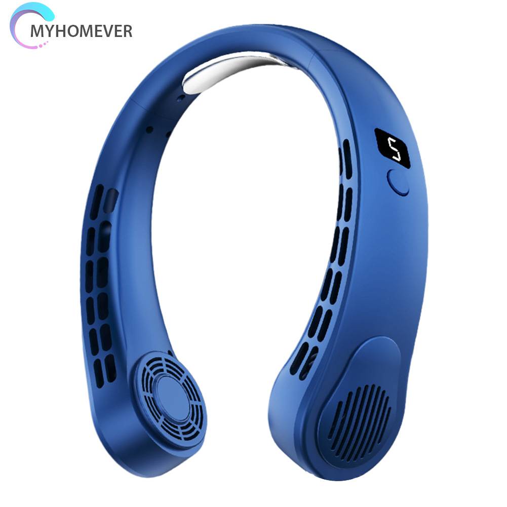 Quạt Làm Mát Đeo Cổ Nhanh Chóng Màn Hình Kỹ Thuật Số Di Động Cho Nam Và Nữ