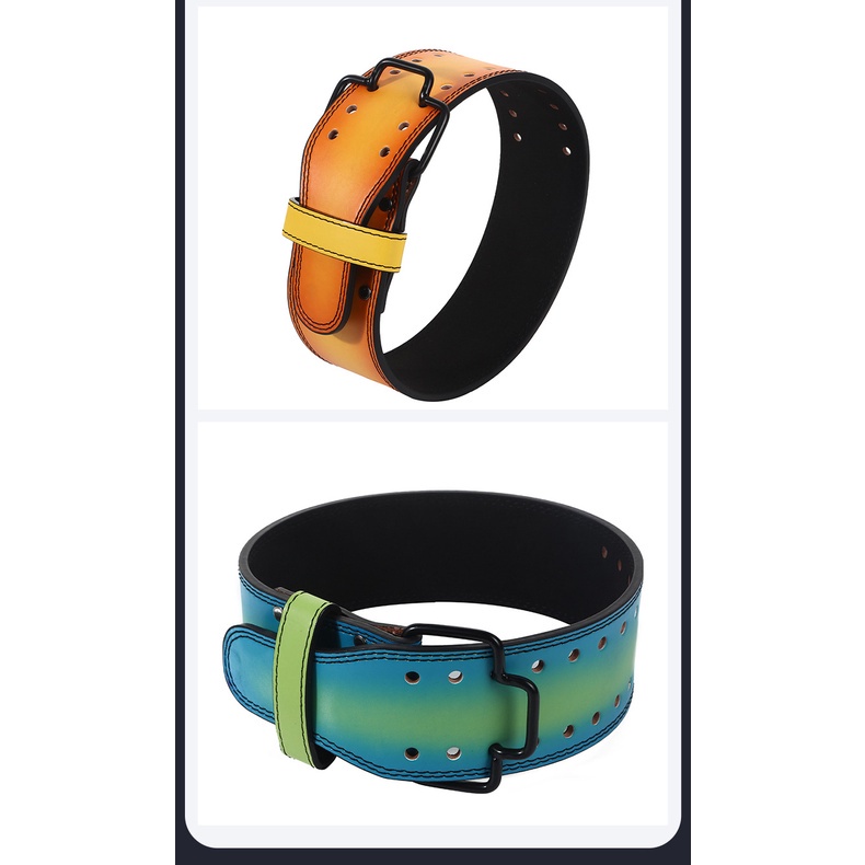 Đai Quấn Eo Bằng PU Màu Gradient Hỗ Trợ Nâng Tạ Tập Thể Hình