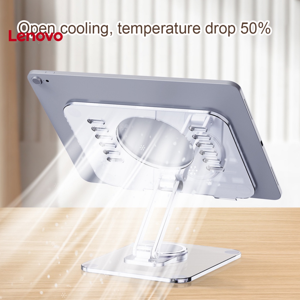 Giá Đỡ Máy Tính Bảng Trong Suốt Không Trượt Xoay 360 Độ Hình Hoa Hướng Dương