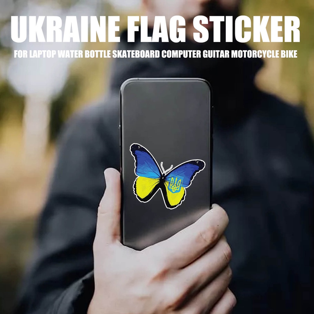 Bộ 10 / 50 / 100 Miếng Dán Trang Trí Xe Hơi Hình Bướm Phong Cách Anh Quốc Tối Giản