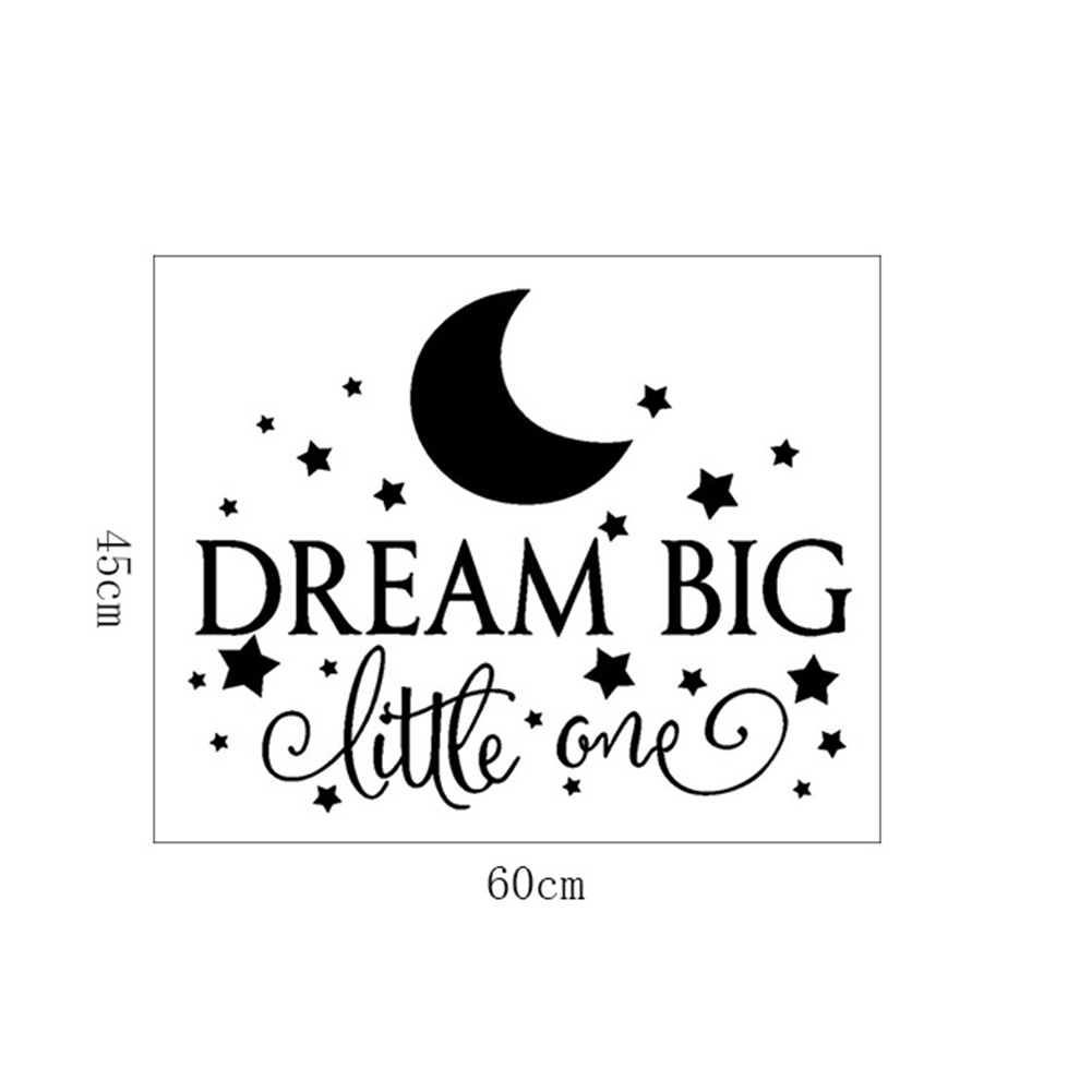 (Bất Ngờ) Hình Dán Tường Ngôi Sao Mặt Trăng Lớn Nhỏ Nhắn Trang Trí Phòng Trẻ Em