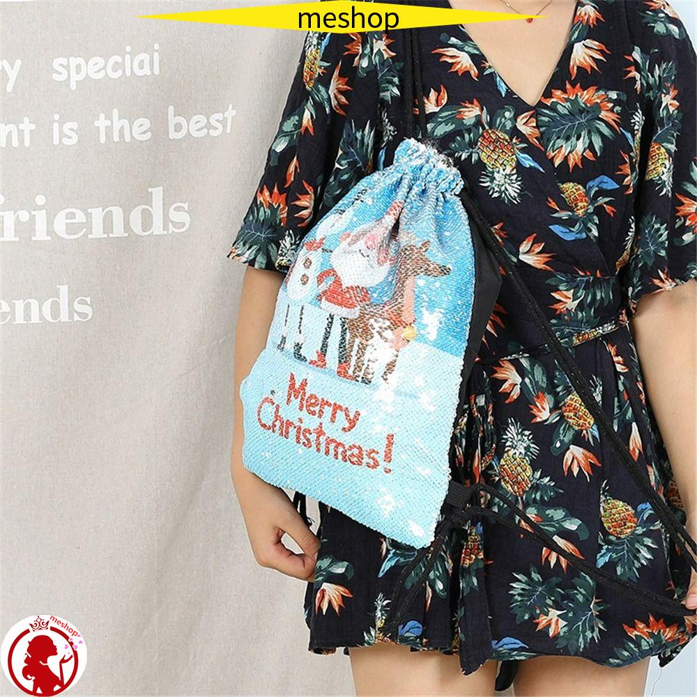 ME Ba Lô Đi Học Đính Kim Sa Lấp Lánh Xinh Xắn Cho Nữ