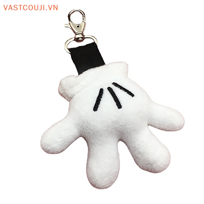Móc Khóa Hình Búp Bê Nhồi Bông VASTJI Màu Trắng Dễ Thương