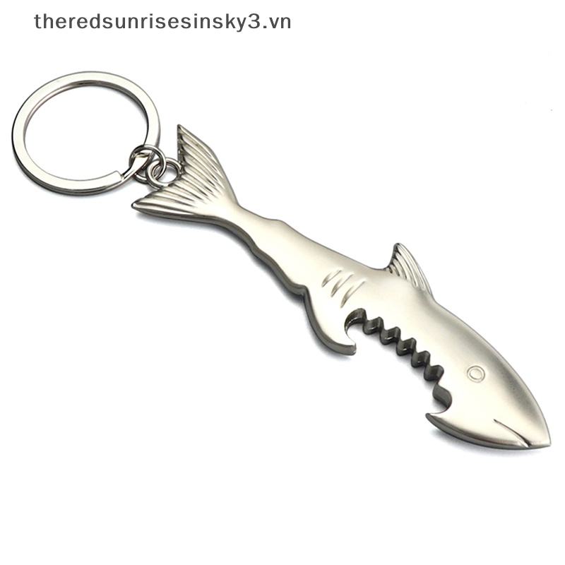 Móc Khóa Hình Cá Mập Bằng Kim Loại Sáng Tạo Thời Trang