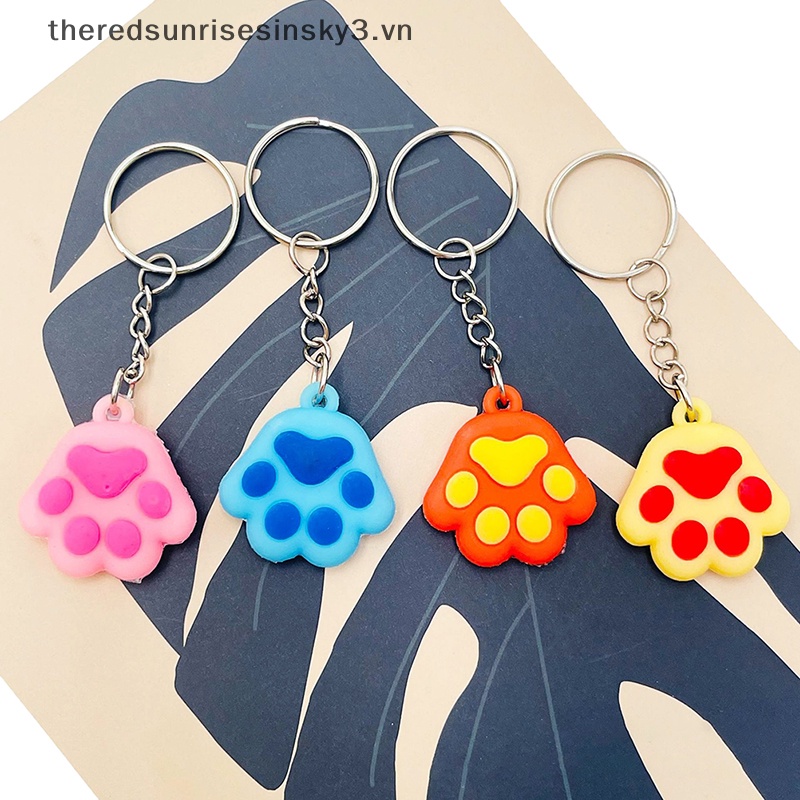 # # Móc Khóa Hình Móng Vuốt Mèo Bằng Silicon Dễ Thương Thời Trang Làm Quà Tặng Trang Sức Cho Nữ