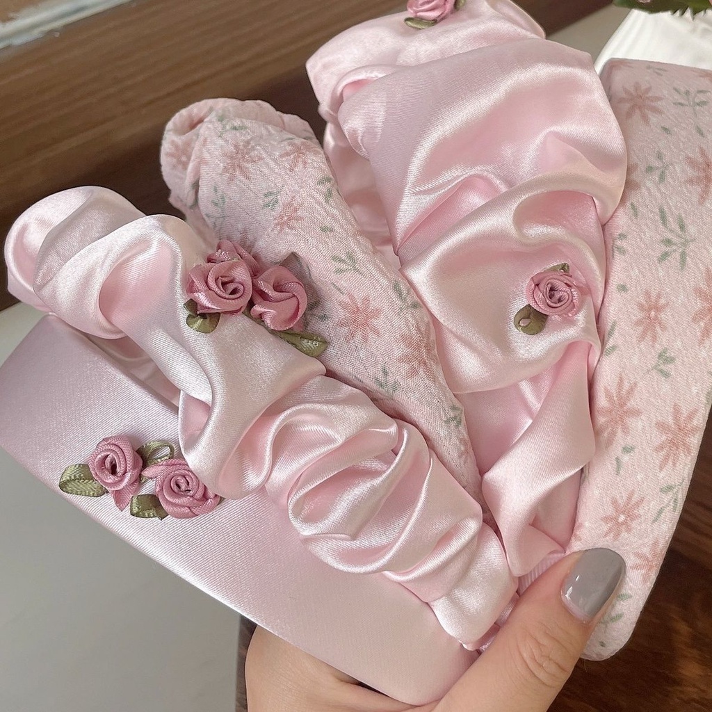 Băng Đô Hoa Hồng Lấp Lánh Thời Trang