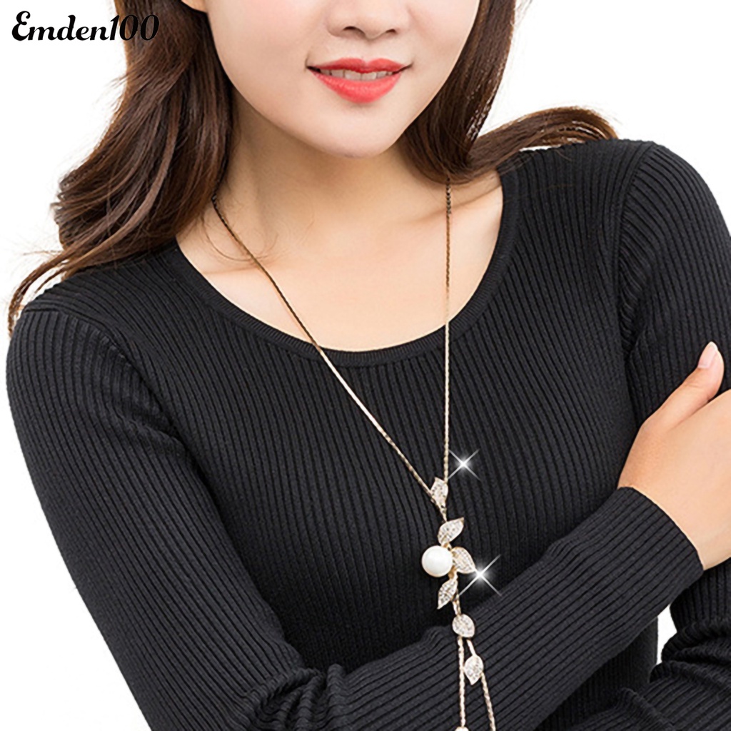 Vòng cổ Đính Ngọc Trai Nhân Tạo Phối Tua Rua Thời Trang Cho Nữ