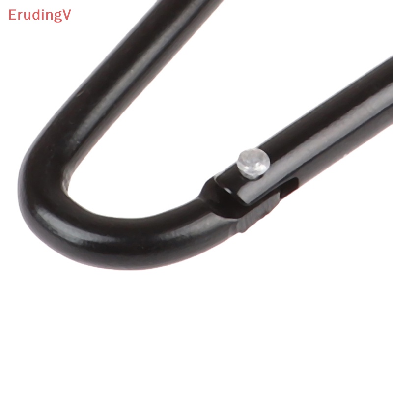 Set 10 Móc Khóa Carabiner Bằng Hợp Kim Nhôm Hình Chữ D Màu Đen
