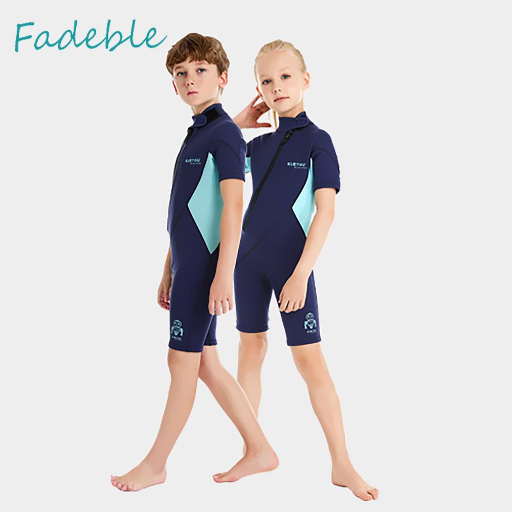 Bộ Đồ Lặn Giữ Ấm Bằng Cao Su Tổng Hợp Có Khóa Kéo Dành Cho Trẻ Em