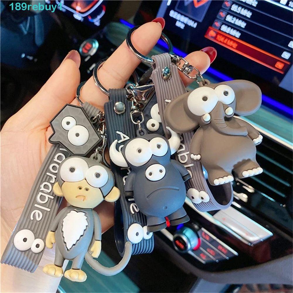 REBUY1 Móc Chìa Khóa Hình Voi / Hươu Cao Cổ / Voi Hoạt Hình Dễ Thương Dùng Làm Quà Tặng Cho Nam Và Nữ