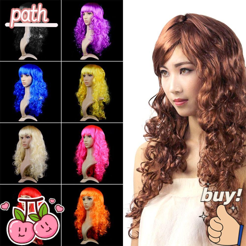 PATH Bộ Tóc Giả Dài Xoăn Dày Dùng Hóa Trang Cho Nữ