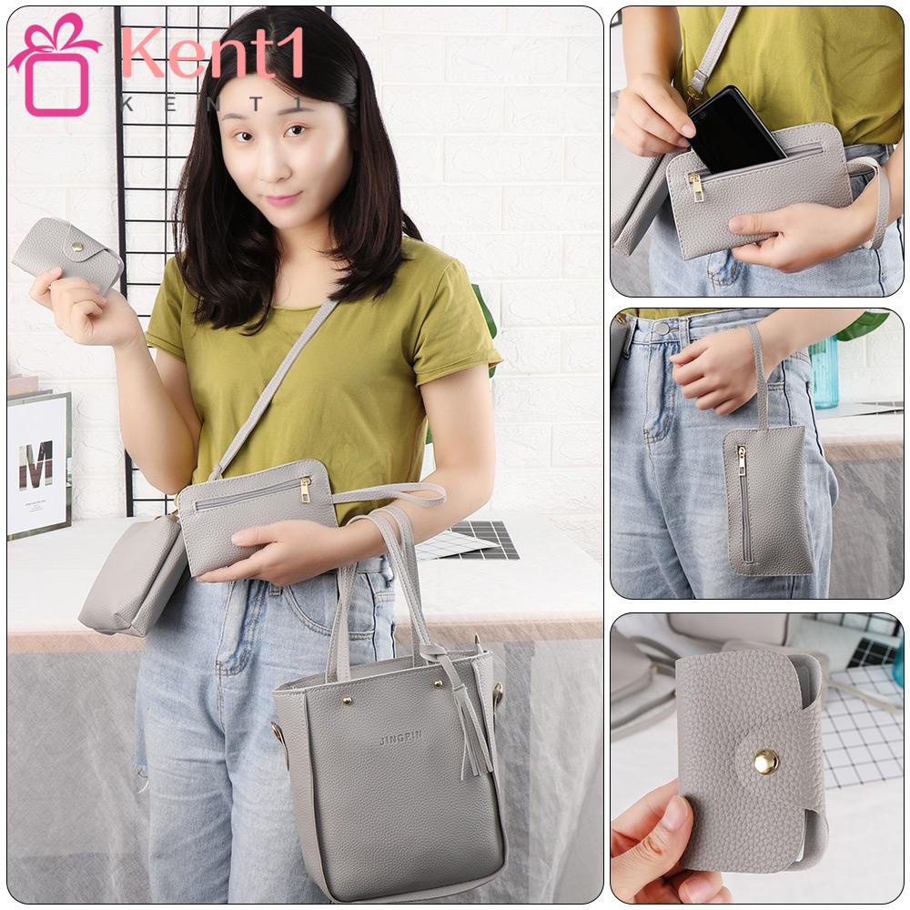 KENT1 Set 4 Túi Xách Da Thời Trang Cho Nữ