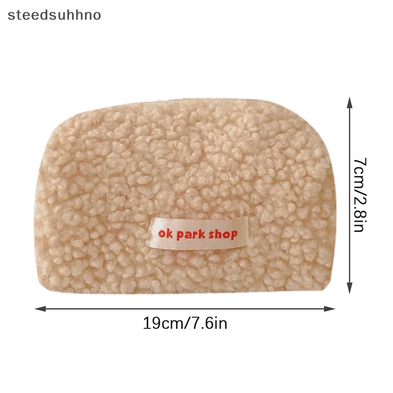 Túi Đựng Bút Chì / Đồ Trang Điểm Bằng Lông Nhung Có Khóa Kéo hhno