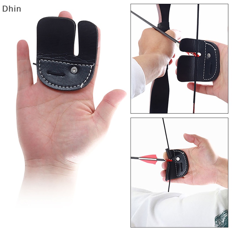 1 Đệm Bảo Vệ Ngón Tay Khi Bắn Cung Bằng Da Bò Chất Lượng Cao