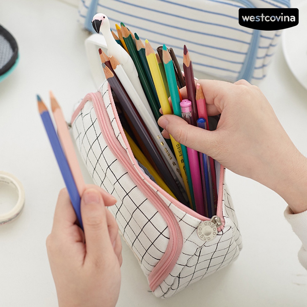 [WSTN]✎Túi Đựng Bút Bằng Vải Canvas Họa Tiết Unisex Dễ Thương