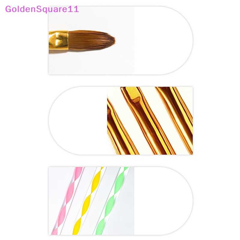 Cọ Sơn Móng Tay Gel UV Acrylic Mạ Vàng Chuyên Dụng Cho Vẽ Móng