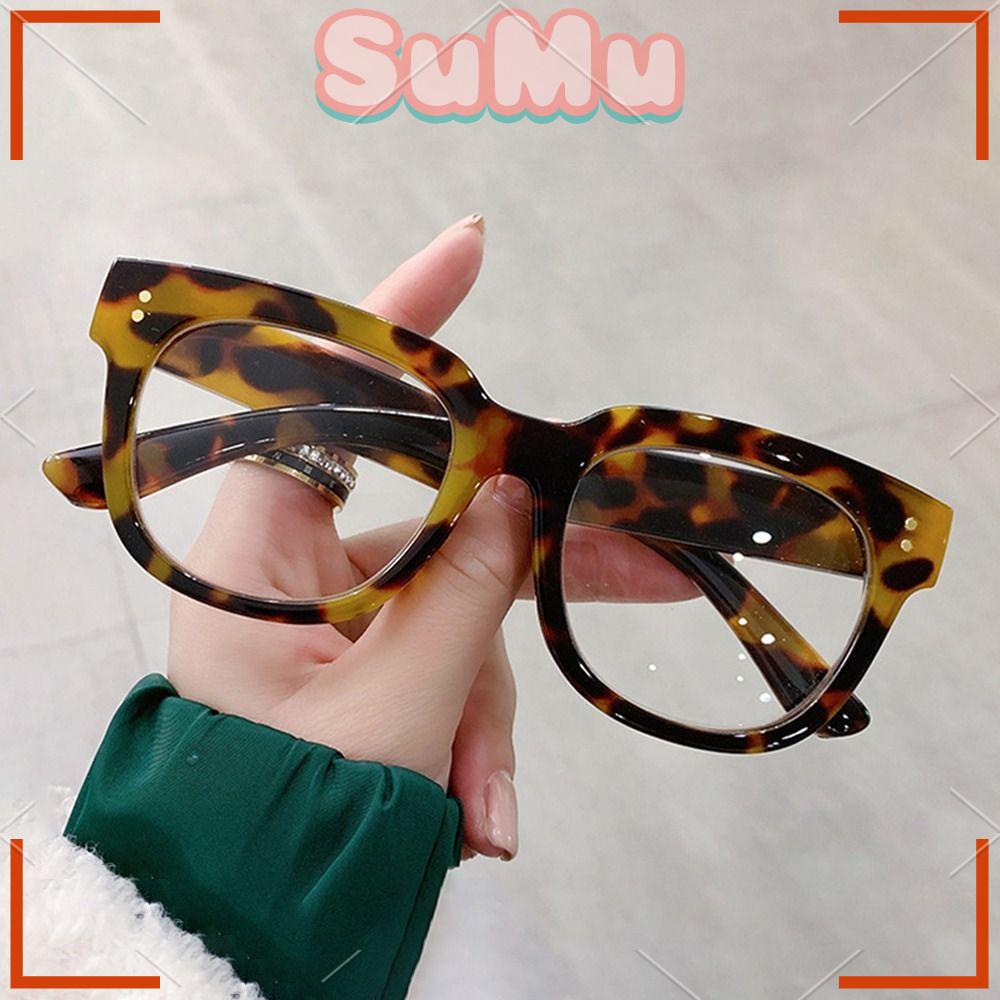 SUMU Kính Mát Gọng Vuông Chống Tia UV Màu Sắc Đơn Giản Cho Nữ