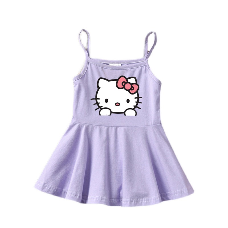 Đầm Hai Dây Mùa Hè Cho Bé Gái