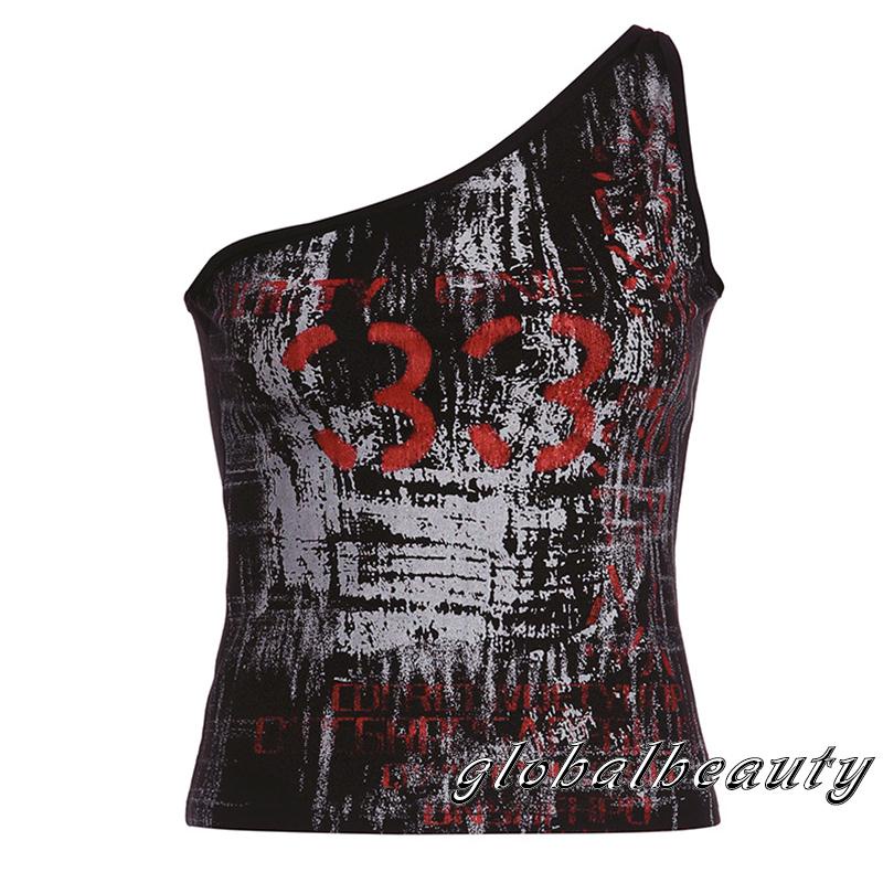 Áo Tank Top Không Tay In Chữ Một Mảnh Vừa Vặn Mùa Hè Cho Nữ GB