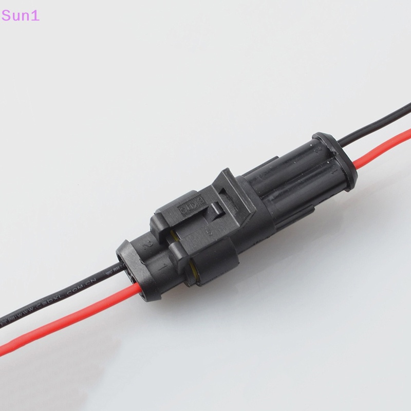 Set 5 Bộ 10 Phích Cắm Điện 2 Chiều Nối Đầu Đực Sang Đầu Cái Chống Nước Có Dây Cho Xe Hơi / Xe Máy / Tàu Thuyền