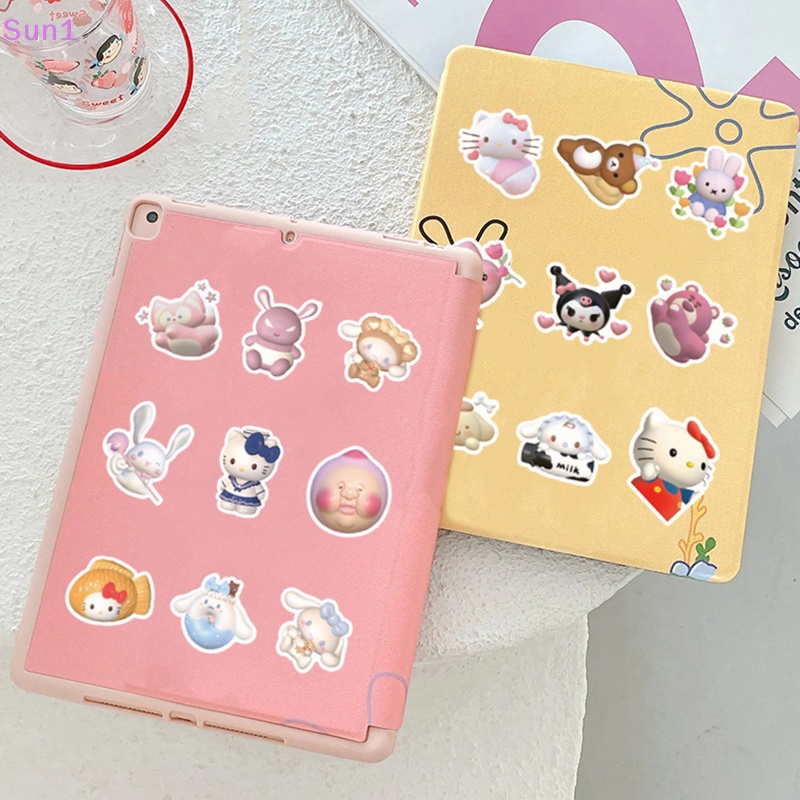 Set 60 / 120 Sticker 3D Hình Nhân Vật Hoạt Hình Kuromi My Melody Dễ Thương Chống Nước