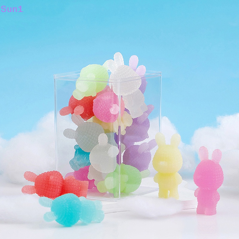 1 Chú Thỏ Đan Bằng Nhựa Resin Phát Quang Trang Trí Bảng Điều Khiển Xe Hơi / Nhà Cửa