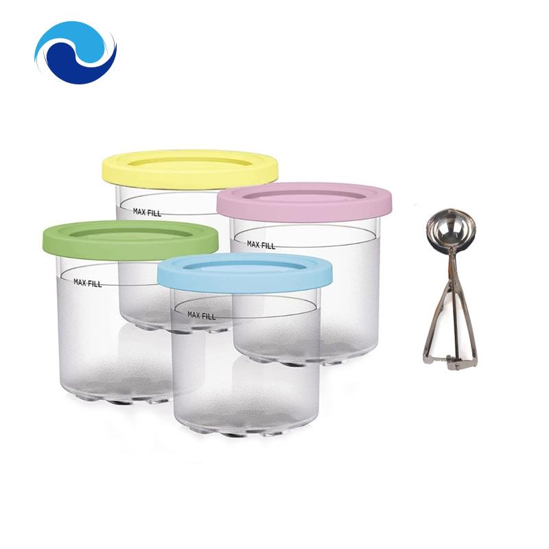 Bộ 4 Túi Làm Kem 1 Pin Thay Thế Chuyên Dụng Cho Ninja XSKPLID2CD NC299AMZ and NC300S