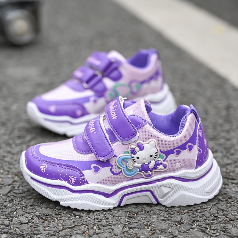 IKIDS Trẻ em thoáng khí giày đơn da mặt giày bình thường giày thể thao du lịch cho trẻ em gái