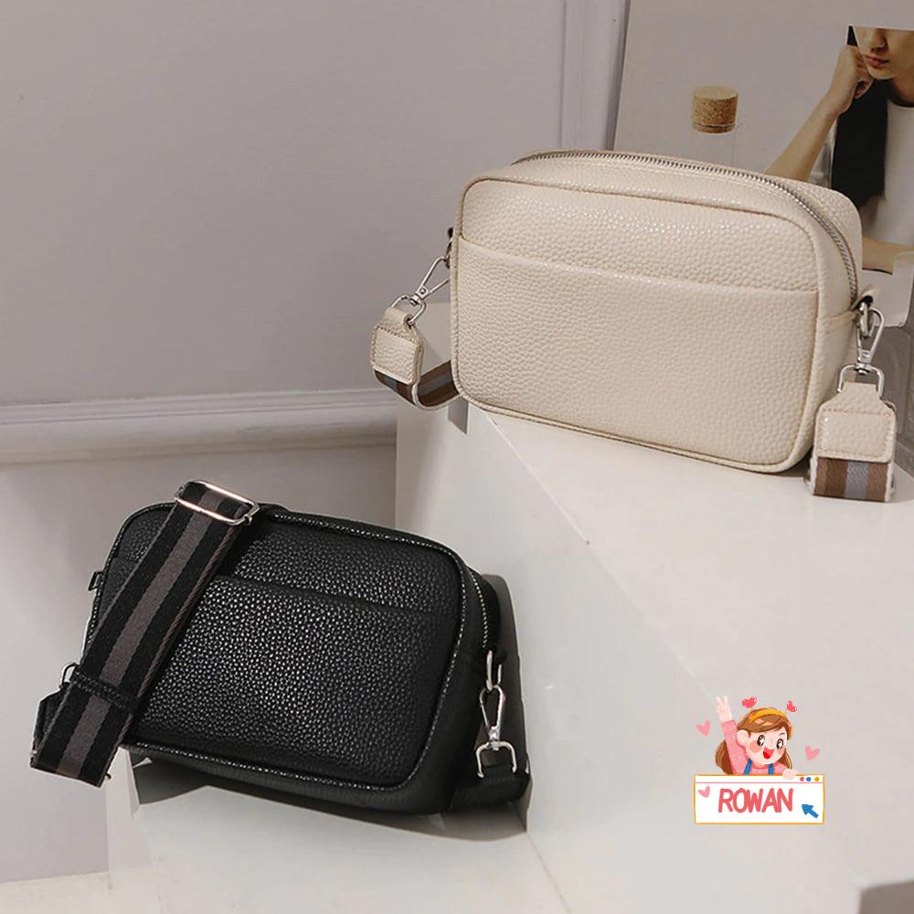 ROWANS Túi Đeo Vai Màu Trơn Dây Bản Rộng Thời Trang Cho Nữ Màu Sắc