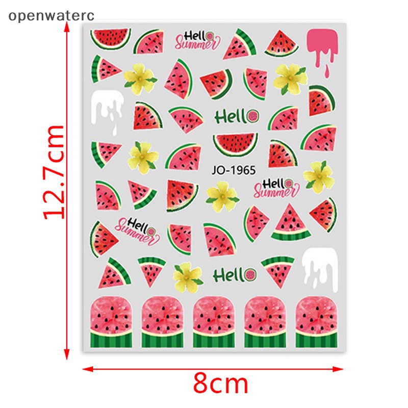 Miếng Dán Trang Trí Móng Tay 3D Hình Trái Cây Xinh Xắn