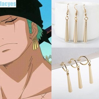 Set 3 khuyên tai dáng dài hình Roronoa Zoro Anime phong cách Nhật Bản