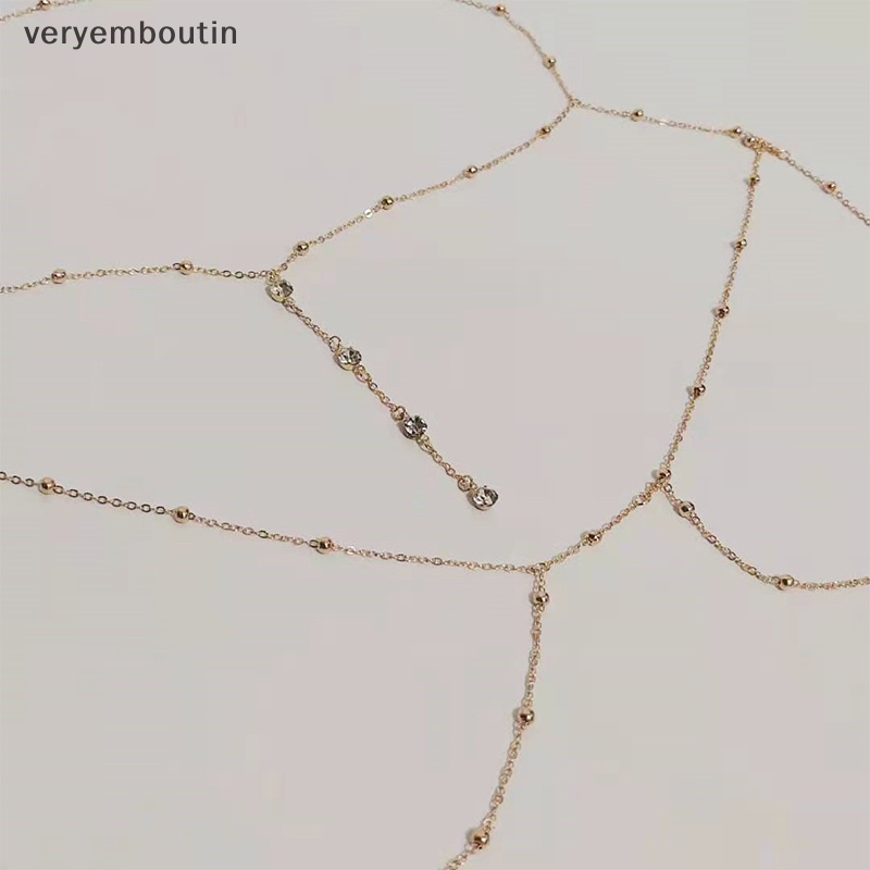 Dây Xích Tua Rua Chéo Ngực Đính Đá Thời Trang Đi Biển Quyến Rũ Cho Nữ