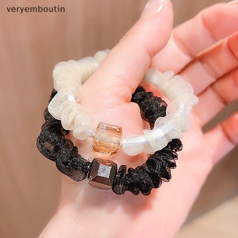 Bộ 2 Dây Cột Tóc Co Giãn Thời Trang Thanh Lịch Dành Cho Nữ