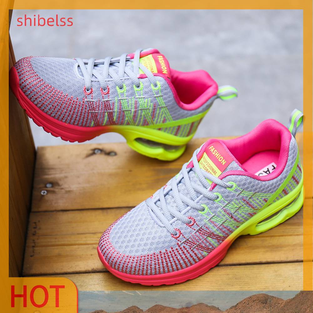 Giày Chạy Bộ Buộc Dây Thoáng Khí Thời Trang Thường Ngày Cho Nữ