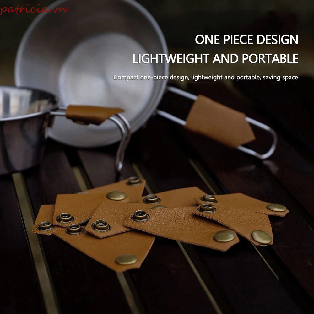 PATRICIA Vỏ Da Bọc Tay Cầm Tô Chén Sử Dụng Ngoài Trời Tiện Lợi