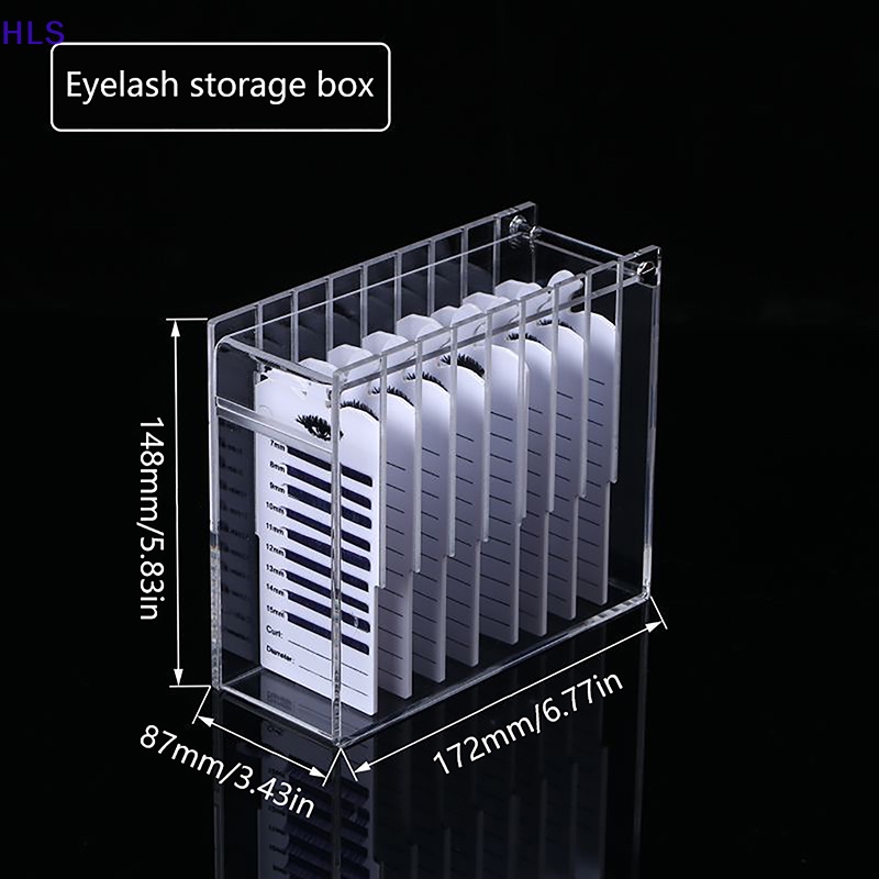 Hộp Đựng Lông Mi Giả 8 Tầng Bằng Acrylic Trong Suốt