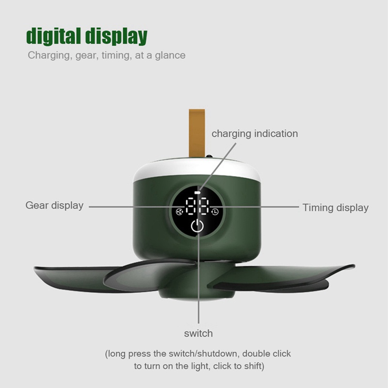 Quạt Nhựa Làm Mát Điều Khiển Từ Xa 4 Bánh Răng 8000MAh Có Đèn LED Có Thể Sạc Lại Bằng Cổng