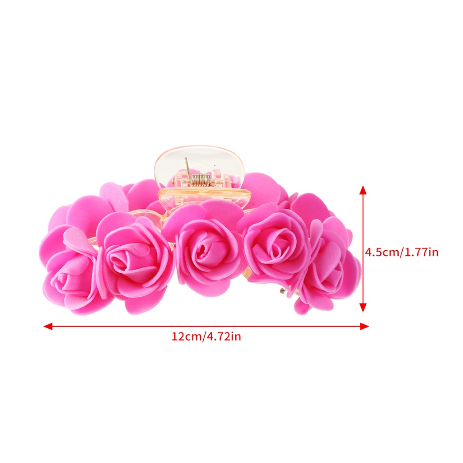 Kẹp Tóc Hoa Hồng Chất Liệu Acrylic Thời Trang Cho Nữ