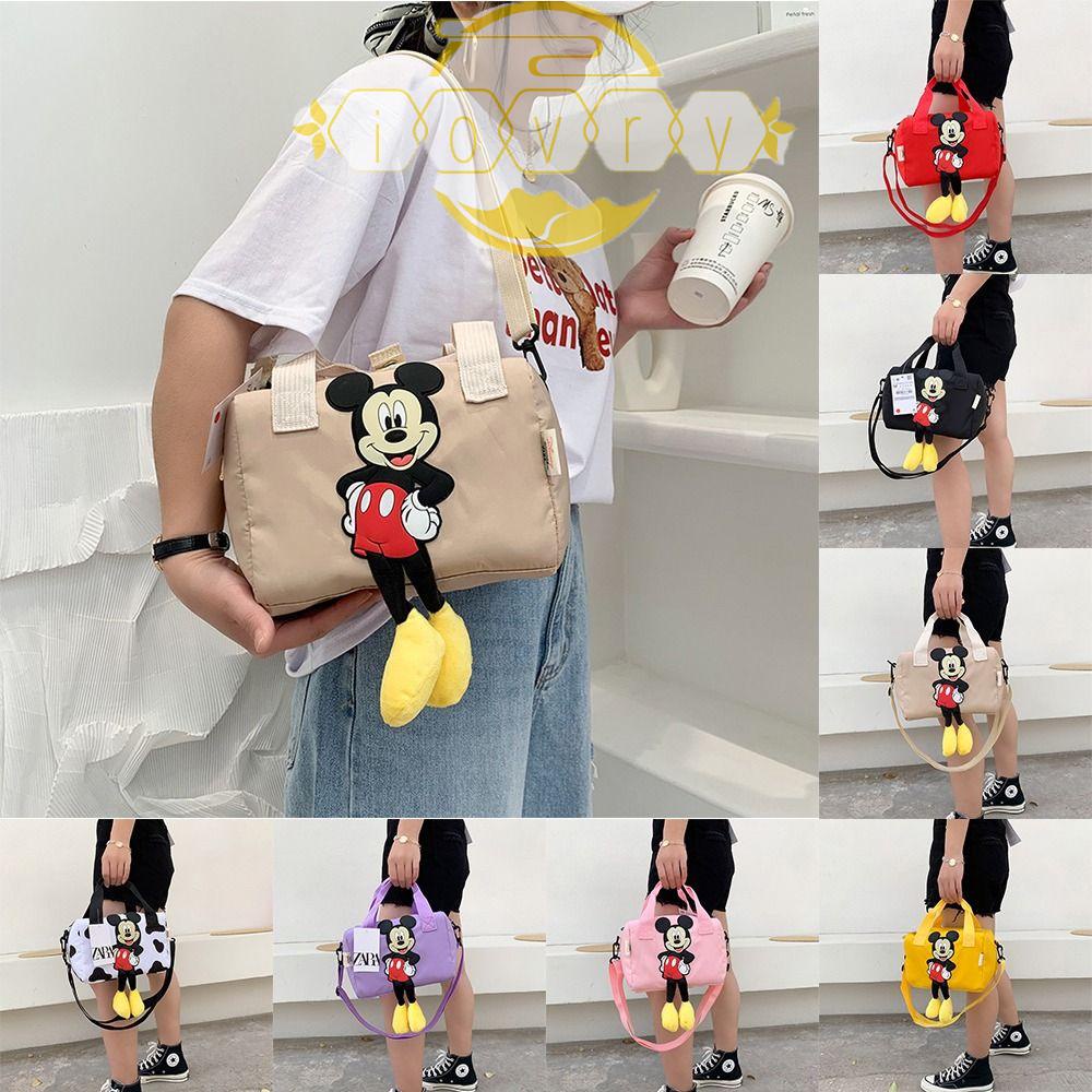 IVORY Túi Đeo Vai Cỡ Lớn Bằng Nylon Họa Tiết Chuột Hoạt Hình Dễ Thương Cho Nữ