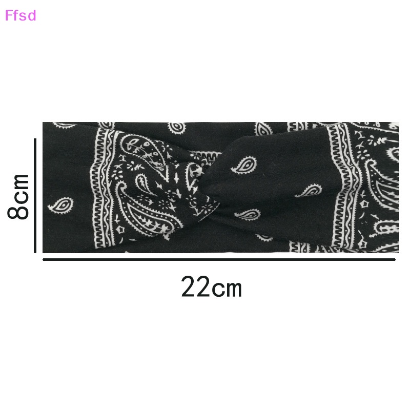 Băng Đô Bandana Bằng Cotton Rửa Mặt / Trang Điểm Làm Đẹp {Ffsd} Băng Đô Co Giãn In Họa Tiết Đan Chéo Thể Thao {Ffsd} Làm Đẹp