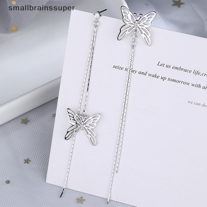 Bông Tai Dáng Dài Hình Bướm Thời Trang Dành Cho Nữ SBS