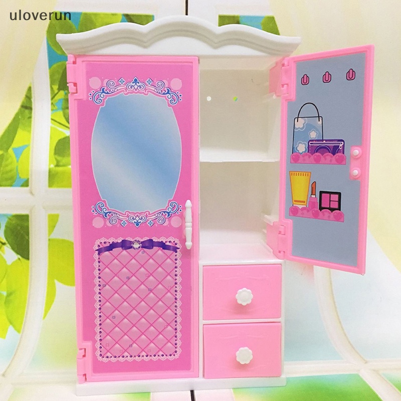 Uloverun Tủ Quần Áo Nội Thất Phòng Ngủ Cho Búp Bê Công Chúa Đồ Chơi Quà Tặng vn