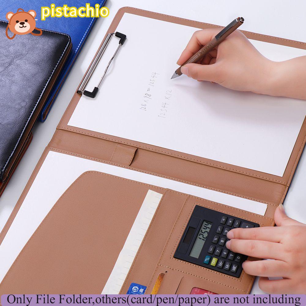 PISTA Túi Da Đựng Giấy Tờ Tờ Đa Năng Nhiều Ngăn Giá Đỡ