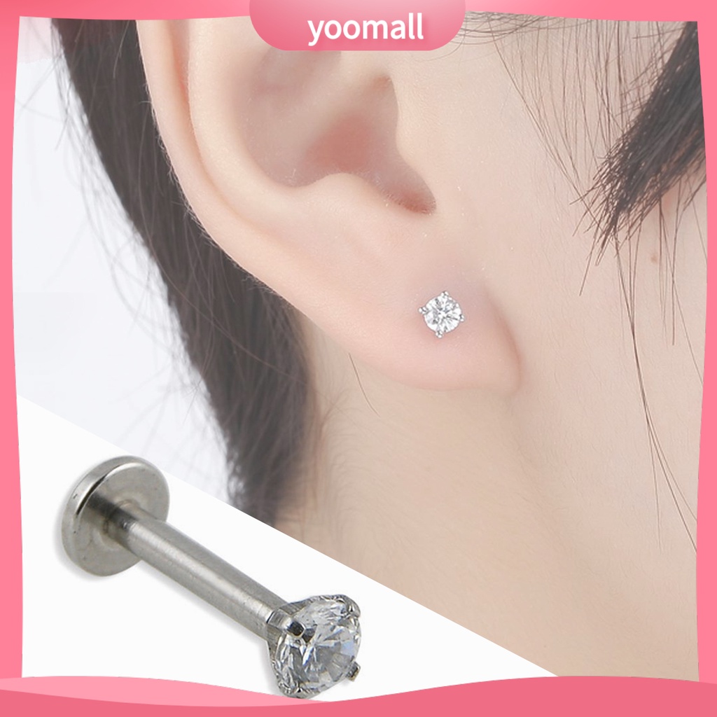 1 Khuyên Mũi / Môi Đính Đá Lấp Lánh Thời Trang Unisex 16G