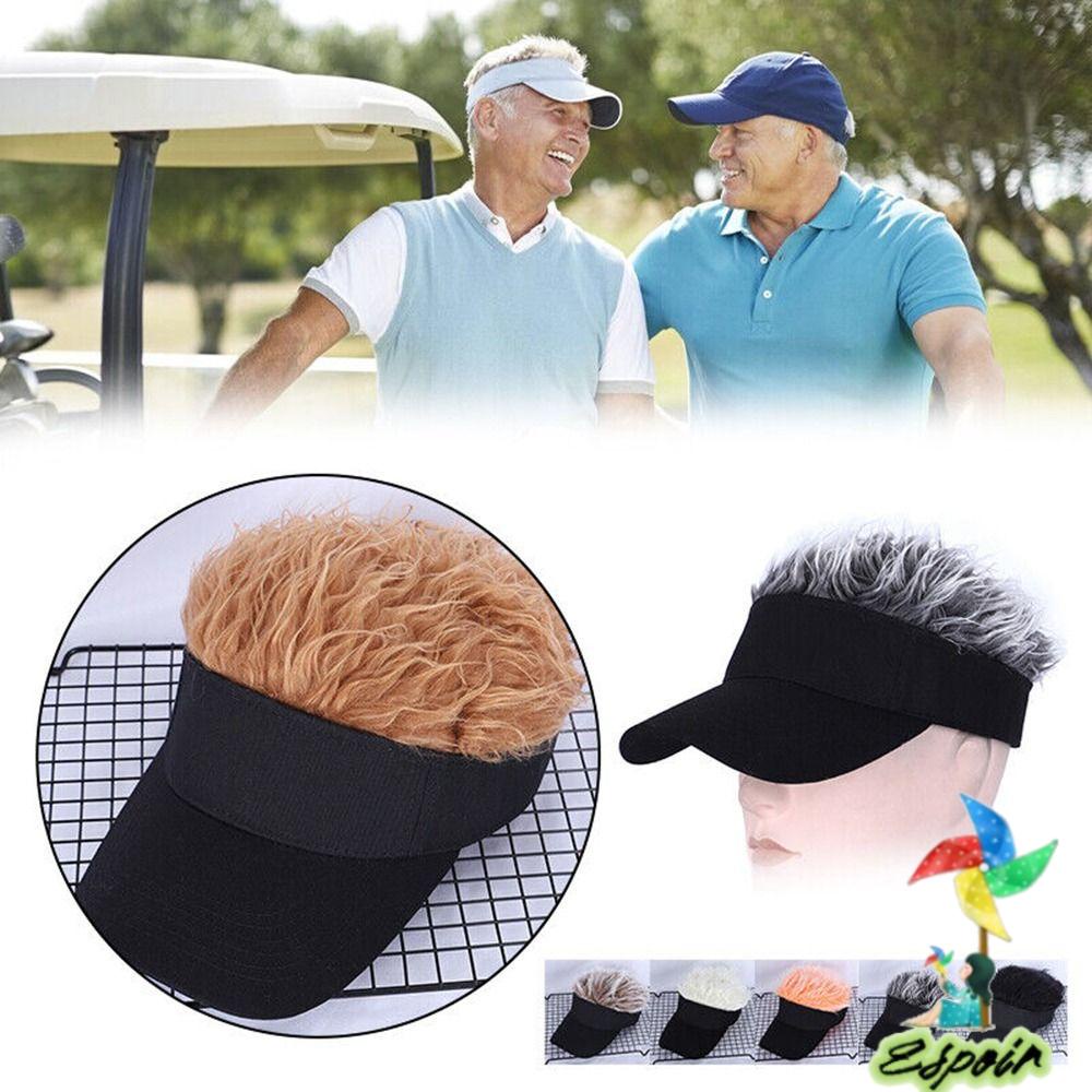 ESPO Mũ Lưỡi Trai Gắn Tóc Giả Ngắn Dày Dặn Phong Cách Hip Hop Cá Tính