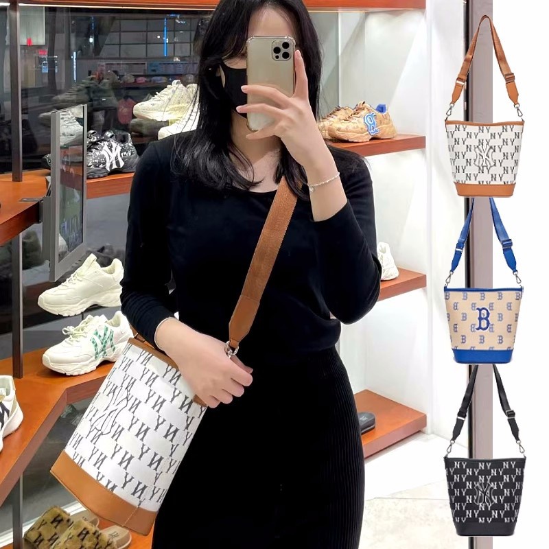 Túi Đeo Vai Vải Canvas Thêu Nhãn Lớn Yankees Presbyopic Thời Trang Đường Phố Mới