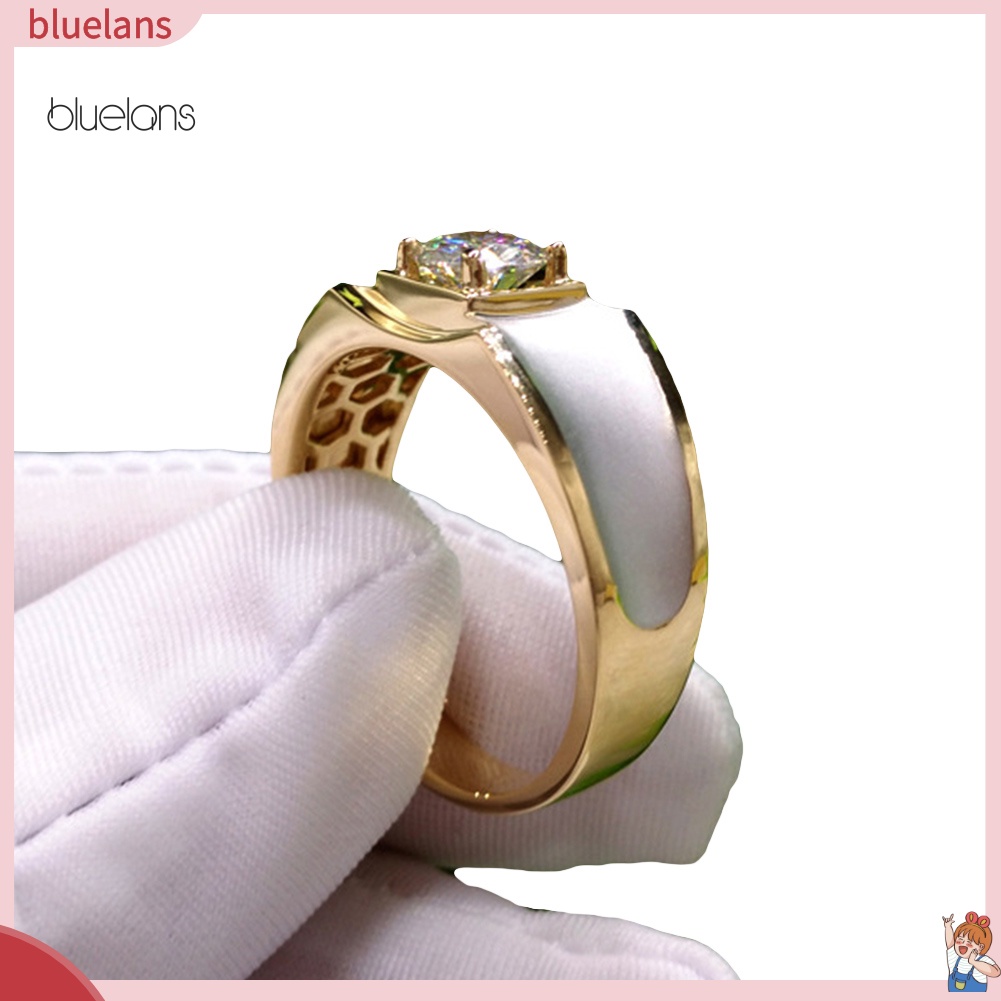 Nhẫn Bản Rộng Đính Đá Thời Trang Cho Nam