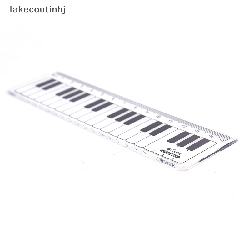 Thước Nhựa Đo Phím Đàn Piano 15cm 6in Màu Trắng Đen